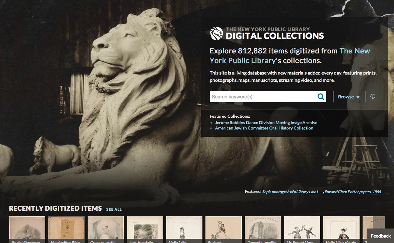 NYPL Digital Collections Platform: An Introduction | The New York ...