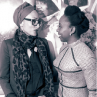 Two Black woman writers talk to each other.