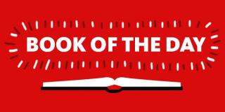 Text reads Book of the Day over a silhouette of an open book