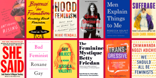 Book covers from NYPL's Essential Reads on Feminism list