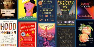 Book covers of NYPL's Best Books for Adults, including titles like The Midnight Library, Hood Feminism, Hamnet, The City We Became, and others
