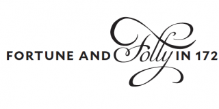 stylized text reading "Fortune and Folly in 1720"